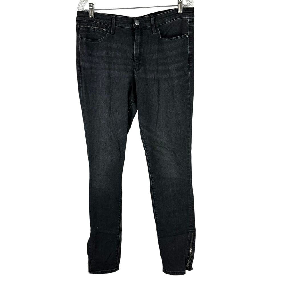 Athleta Sculptek Ultra Skinny Zip Jeans in Carbon Wash Women's Size 12T EUC